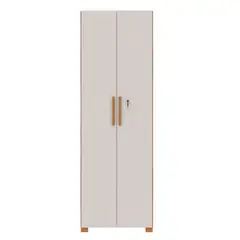 HOME MOBILI - Mueble despensa dos puertas café-blanco