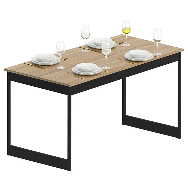 Escritorio Metalic 150 Café - negro 150x75.6x80 cm