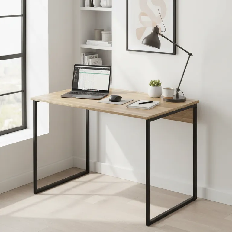 Escritorio Plus 120 Café - negro 120x76.6x60 cm