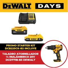 DEWALT - Taladro Atornillador 1/2" 13 mm 20V 2 Baterías + Cargador