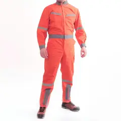 GENERICO - Overol Canvas con Cinta Naranjo S