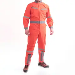 GENERICO - Overol Canvas con Cinta Naranjo M