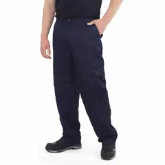 GENERICO - Pantalón Poplin Tipo Cargo Sin Forro Azul, Talla XL