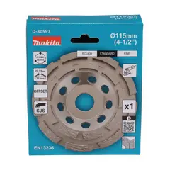 MAKITA - Copa Diamantada Para Concreto 4 1/2" Doble Segmento