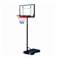 KIDSCOOL - Aro de basquetol ajustable 80x230x76 cm Negro
