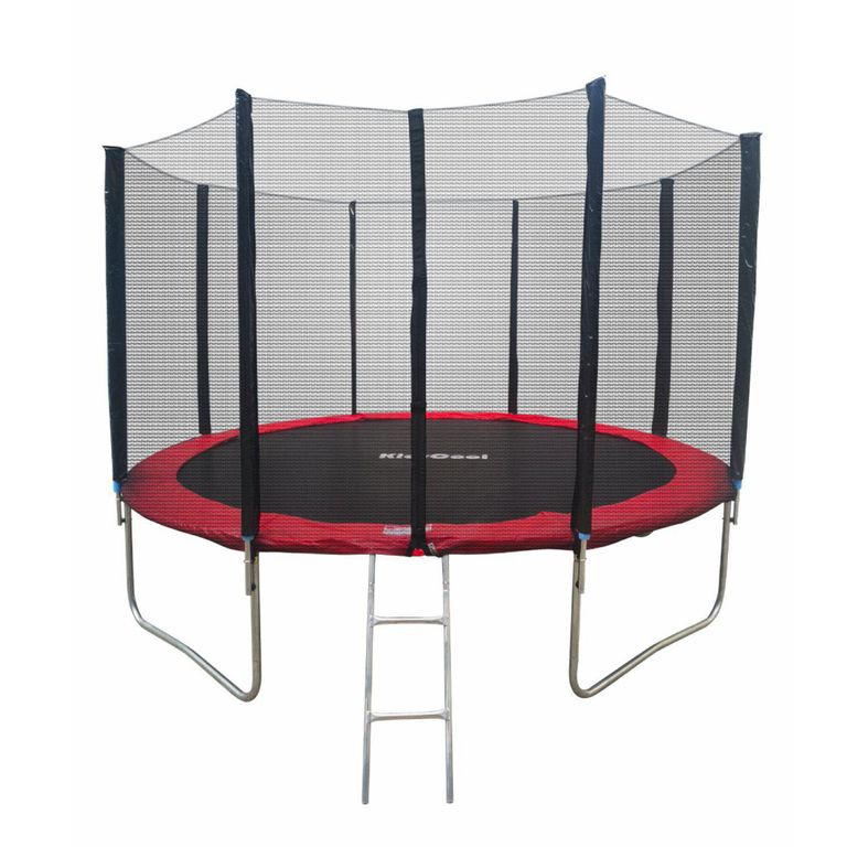 KIDSCOOL Cama Elástica Escalera 366 Cm 12Ft Rojo