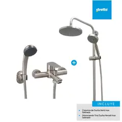 MOSAICO - Pack columna Venti + tina ducha Veroli Inox