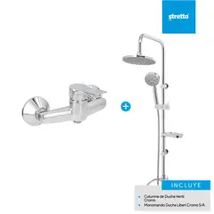 MOSAICO - Pack columna Venti + ducha Liberi cromo