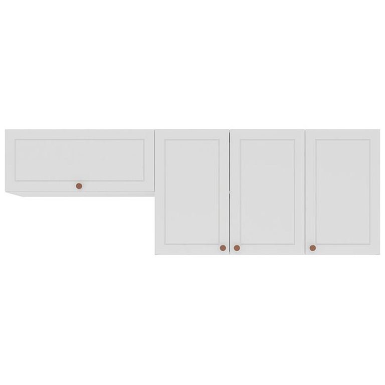 Mueble De Cocina Aéreo Perola Blanco 4 Puertas