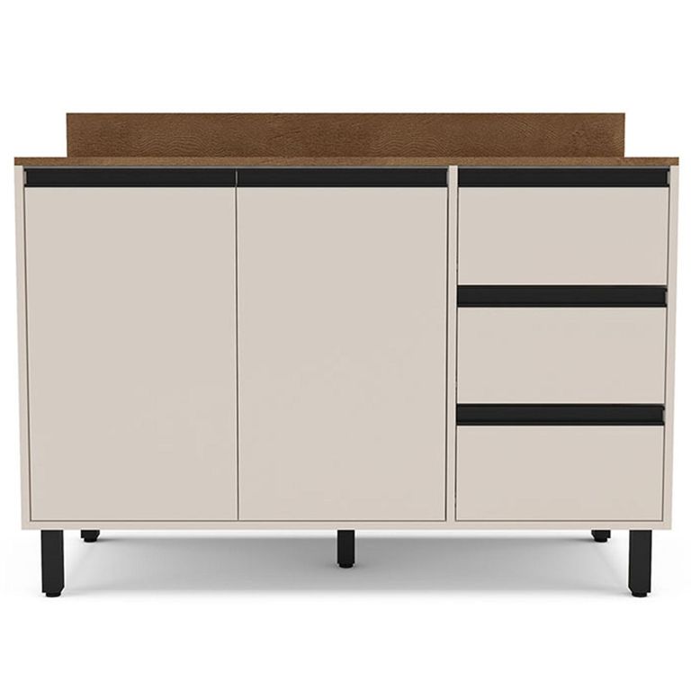 Mueble De Cocina Base Koya Beige 2 Puertas 3 Cajones