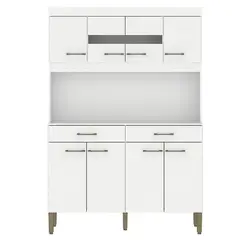 VEKKAHOME - Kit cocina laura blanca 8 puertas 2 cajones