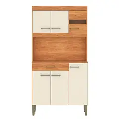 VEKKAHOME - Kit cocina carla beige 6 Puertas 1 cajón