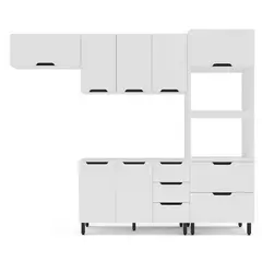 VEKKAHOME - Mueble De Cocina Modular Meena Delta 8 Puertas 4 Cajones