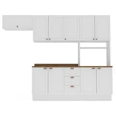 VEKKAHOME - Cocina mod perola royal 10 puertas 3 cajones