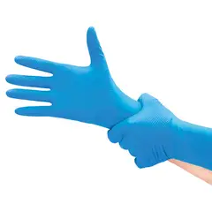 TOPSAFE - Guante de Nitrilo S Azul