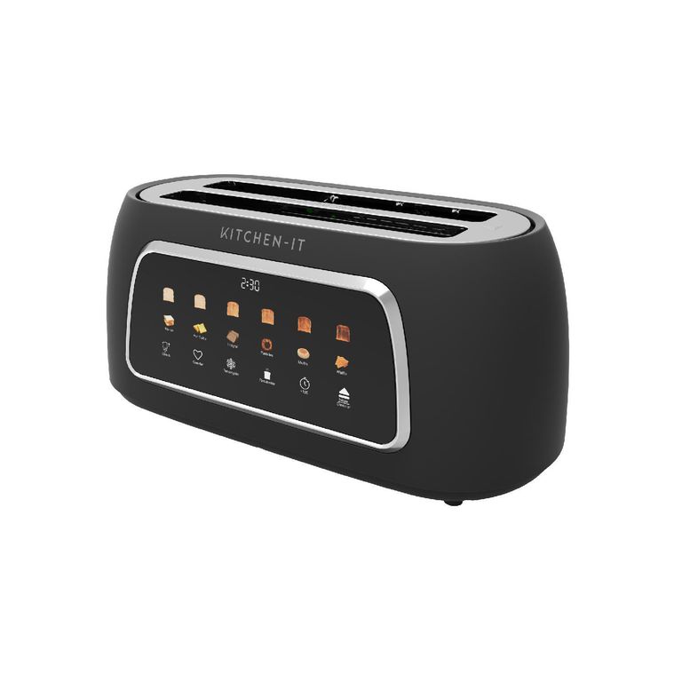 KITCHEN IT Tostador 4 Rebanadas Negro Smart Toast