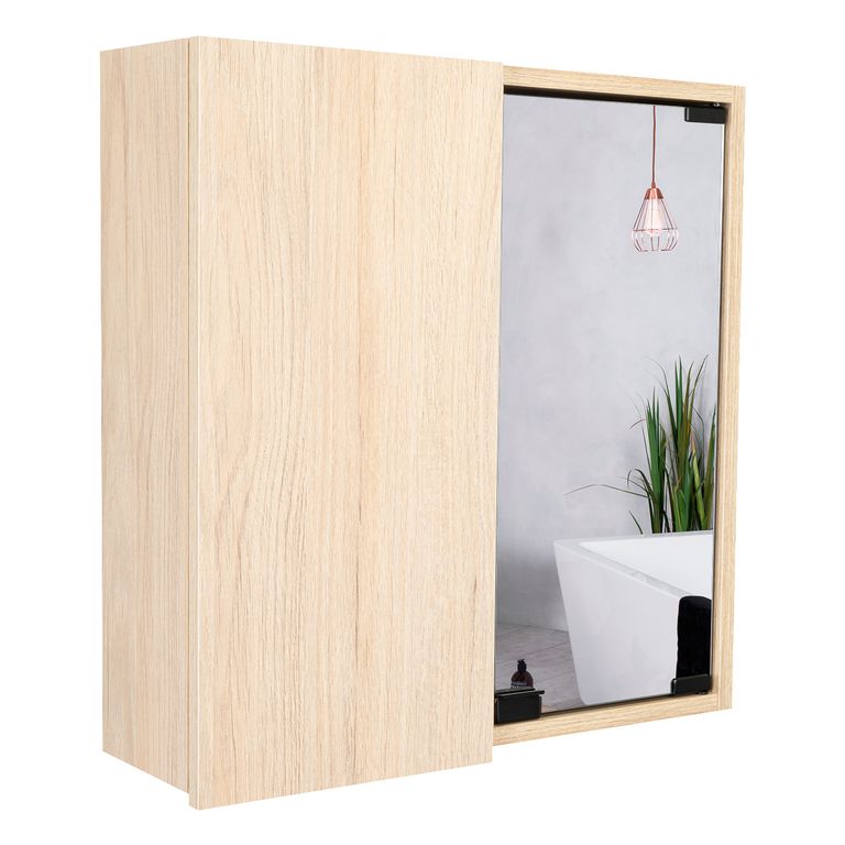 Botiquin Para Baño Miró 53.7x50x16.5 Cm Rovere Con Espejo