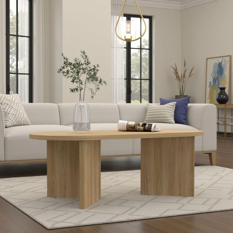 Mesa de Centro Ted Fresno europeo 120.2x52.7x42.2 cm