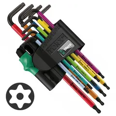 WERA - Set Llaves Allen 967/9 TX SPKL TORX BO Multicolour