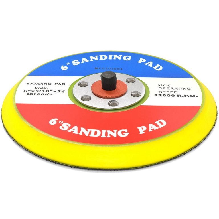 Soporte Lijador Disco Velcro 6" x 5/16" x 24 P-B6C. Lijas Chile
