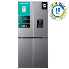 HISENSE - Refrigerador French Door No Frost 425 Litros Inox RQ5P431NMDA