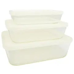 DORAL - Set 3 contenedores de vidrio con tapa brisk