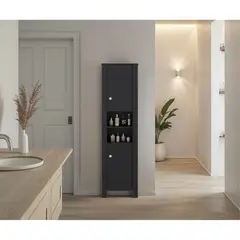 TUHOME - Mueble de baño Melamina 5 Nivel(es) 44.1x160.7x27.6 cm WENGUE
