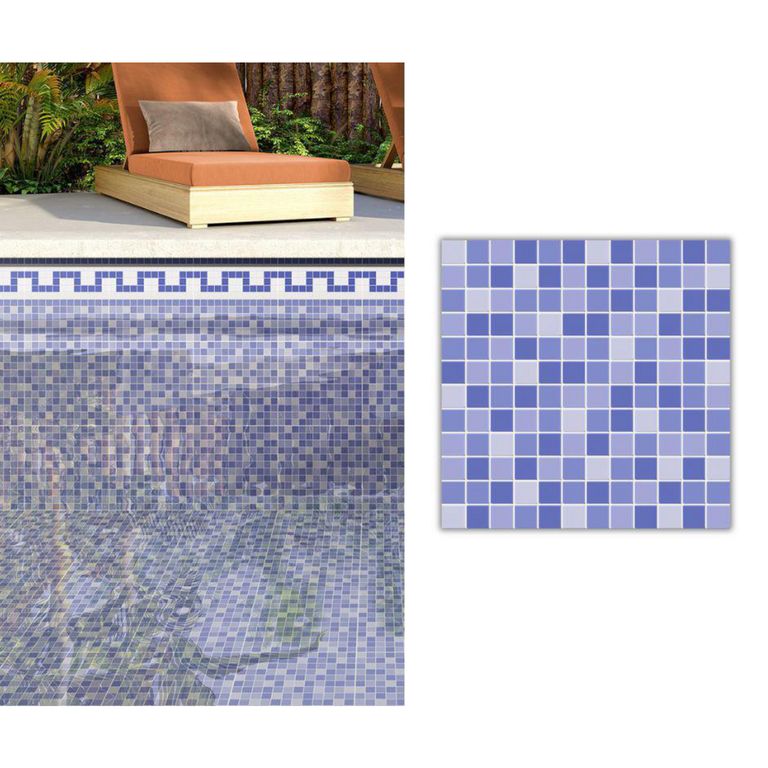 Cerámica 33.3x33.3 cm Pool Marino Azul, Celeste,Gris 1.56 m2