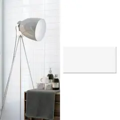 SUPER CERAMICA - Cerámica 10x20 cm Blanco Liso Blanco 1 m2