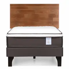 ROSEN - Cama Europea New Style 4 Plus 1,5 plazas Respaldo Tabor