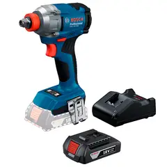 BOSCH - Atornillador y llave de impacto inalámbrico 18V + 1 batería + cargador