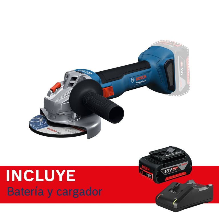 Esmeril angular inalámbrico 5" 18V + 1 batería + cargador a $159.990
