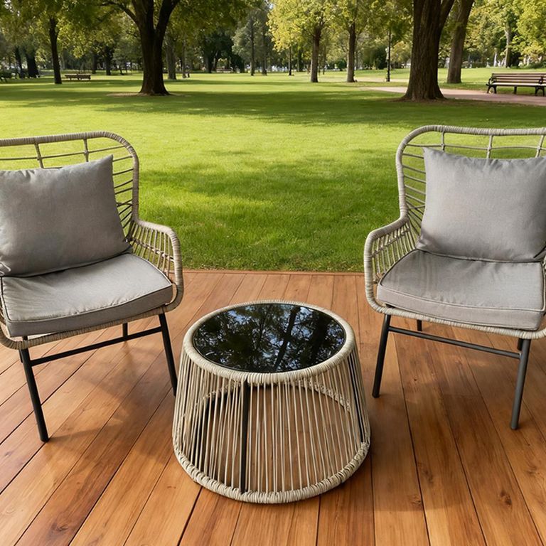 Juego de Balcón de Terraza Amalfi 2 Personas Beige
