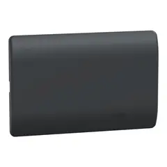 SCHNEIDER ELECTRIC - Placa Genesis Ciega Con Soporte - Black