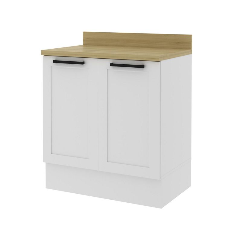 Mueble De Cocina 2 Puertas Blanco Grazi 80