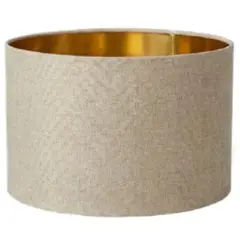 CONCEPT - Pantalla tela crudo 40x25 Interior dorado