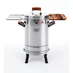 INGRILL - Barril Ahumador Asador Premium Mediano Acero Inoxidable