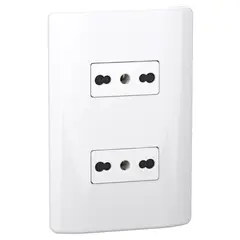 SCHNEIDER ELECTRIC - Toma Doble Italiana, Genesis, 10/16A, 2P+E, 250V, Bipasso, Blanco