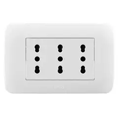 LEXO - Toma Corriente Triplex 10/16A 250V Blanco Armado