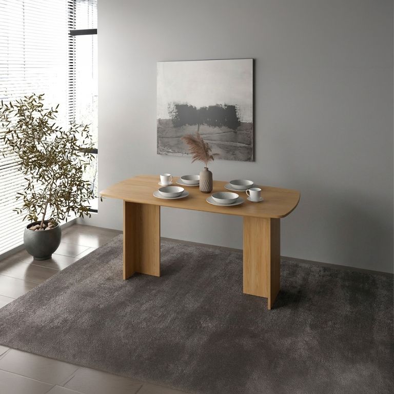 Mesa de comedor Bangkok Fresno europeo 156x75.6x79 cm