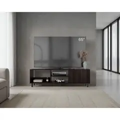 TUHOME - Rack TV 65 " Tunez Nogal europeo 160x47.5x35 cm