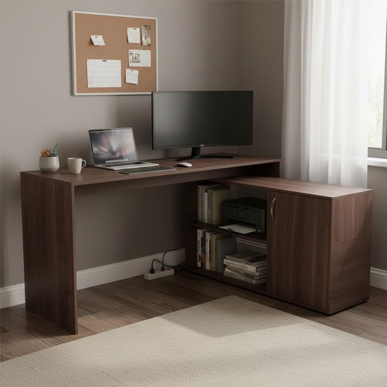 Escritorio en L Axis Milan 151.5x76.5x116.5 cm