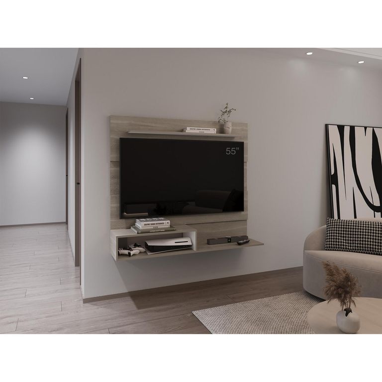 Panel Rack TV 55" Beijing Bardolino 140x120x31.5 cm