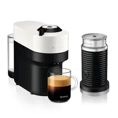 NESPRESSO - Cafetera Vertuo Pop Blanco + Espumador de Leche