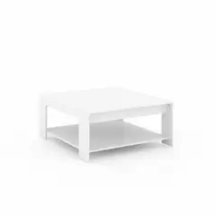 TECNOMOBILI - Mesa de Centro Blanco 90x100x42 cm