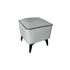SOHOGAR - Pouf Reposapies Otomano Gris 31.5x30x30 cm