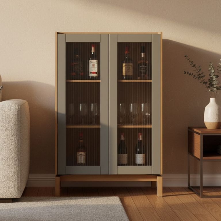 Bar 80x115x45 cm Verde/Roble