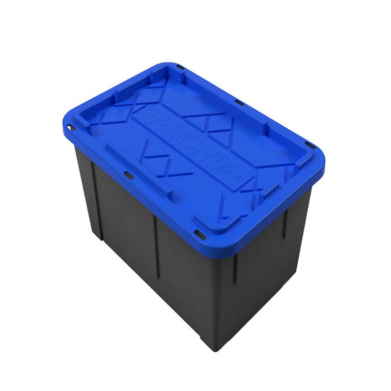 Caja Organizadora 51.3x36x76.5 cm Negro/Azul