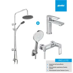 MOSAICO - Pack columna Rimini + lavamanos y ducha Tarento