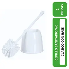 ALL CLEAN - Cepillo sanitario wc con base blanco